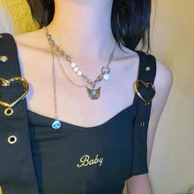 Load image into Gallery viewer, Maeelove Cinnamoroll/Kuromi reflective pearl necklace