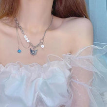 Load image into Gallery viewer, Maeelove Cinnamoroll/Kuromi reflective pearl necklace