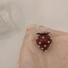 Load image into Gallery viewer, Maeelove Crystal Large Strawberry Earrings 925 Silver Needles