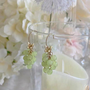 Maeelove Grape with Butterfly 925 Sterling Silver Studs