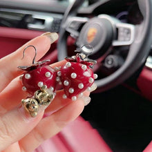 Load image into Gallery viewer, Maeelove Crystal Large Strawberry Earrings 925 Silver Needles
