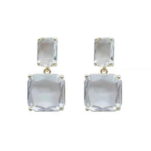 Load image into Gallery viewer, Bella poarch!Sugar Cube Crystal 925 Sterling Silver Earrings