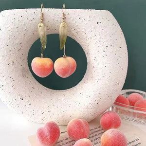 Maeelove Peach Ear Studs and Ear Clips