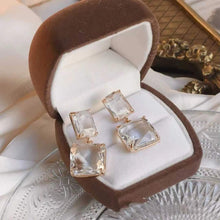 Load image into Gallery viewer, Bella poarch!Sugar Cube Crystal 925 Sterling Silver Earrings